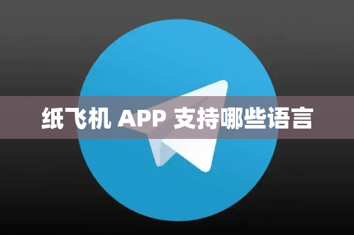 纸飞机 APP 支持哪些语言